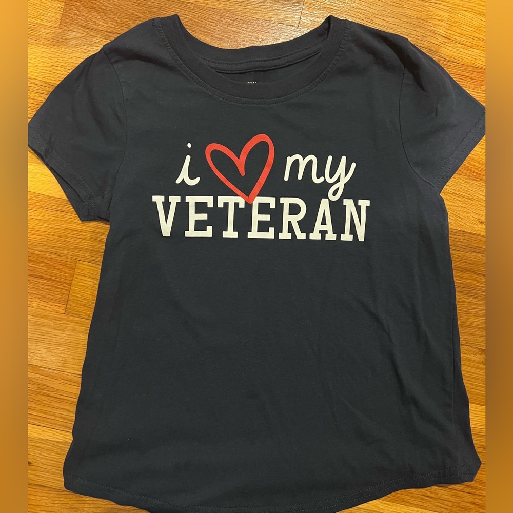 I Love My Veteran Kids Tee Shirt